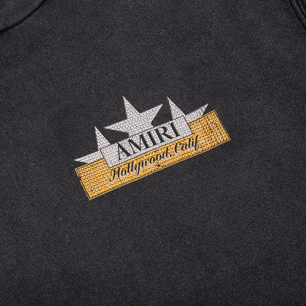 Vintage Crystal Star Hoodie Black