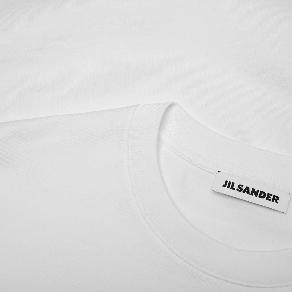 Cotton Crew Neck T Shirt Porcelain