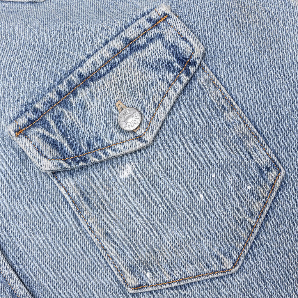 Denim Relaxed Fit Shirt Light Blue