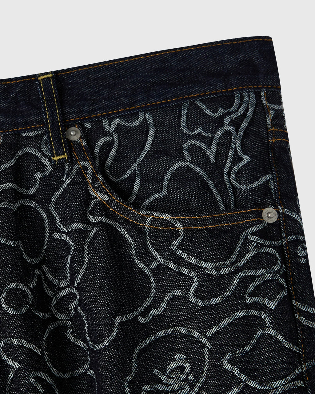 BAPE 1st Camo Jacquard Denim Pant Indigo