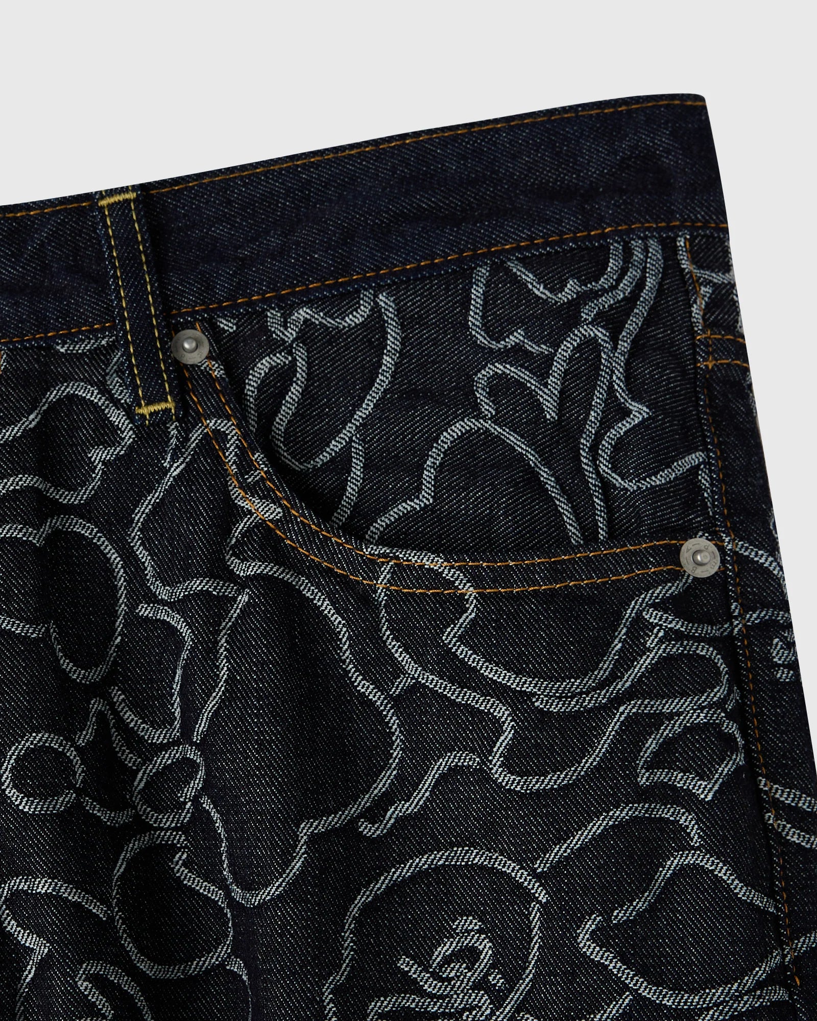 BAPE 1st Camo Jacquard Denim Pant Indigo