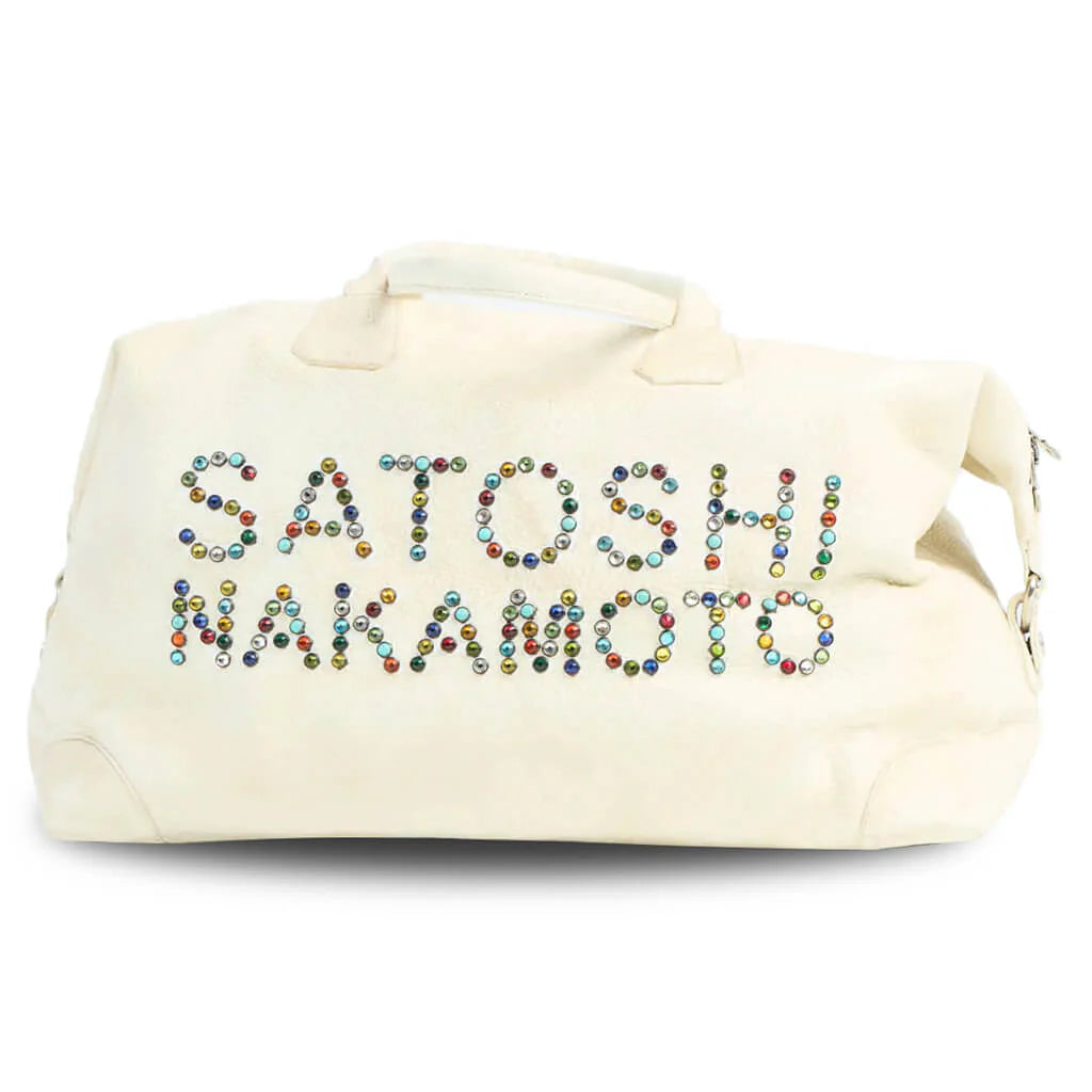 Studded Weekender Bag White
