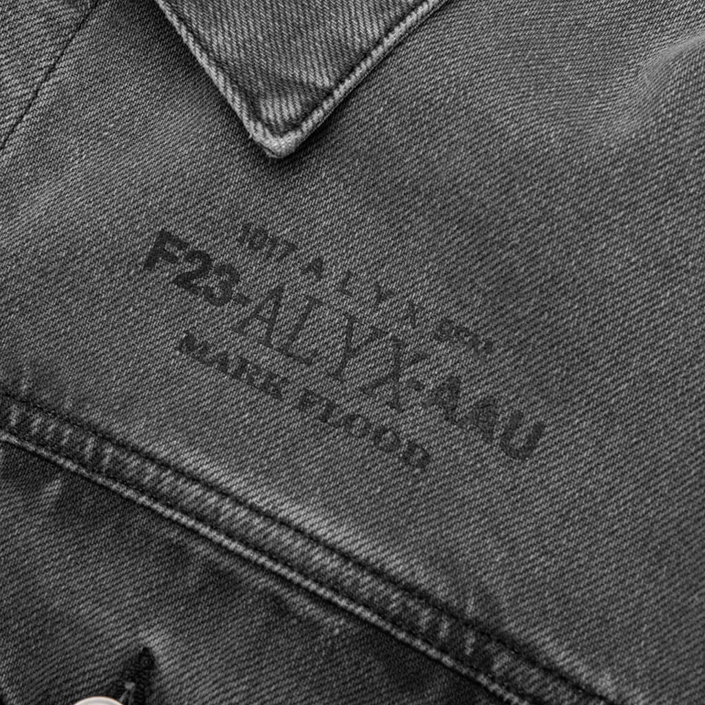 Mark Flood Square Denim Jacket Washed Black