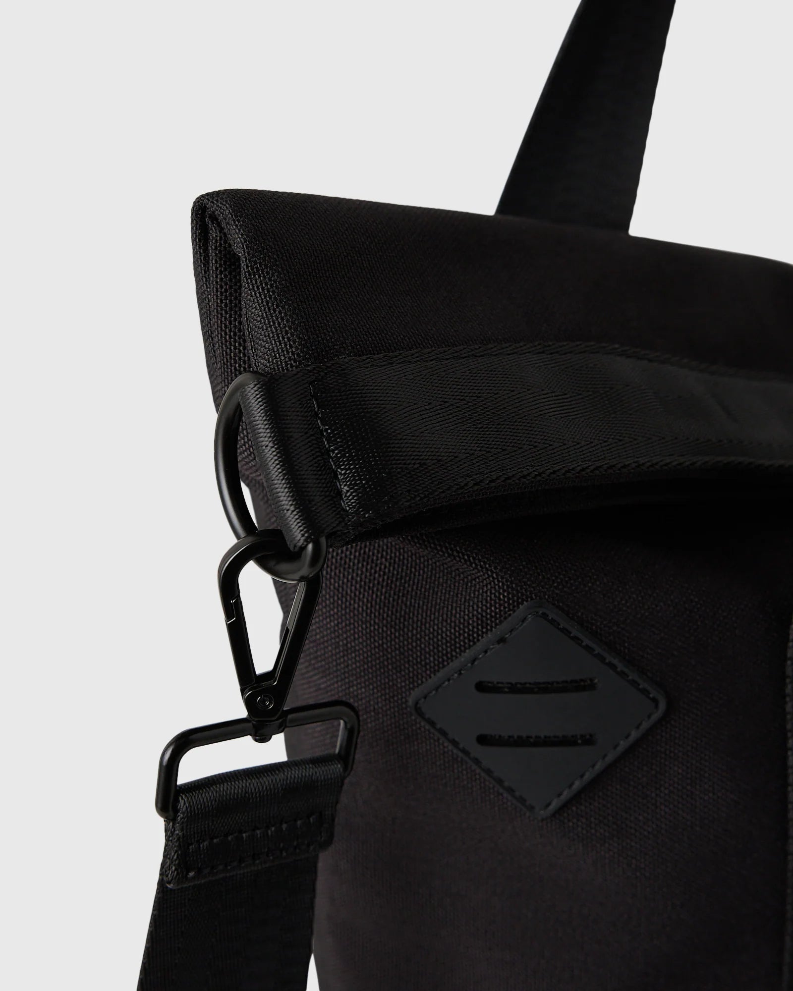 Roll Top Tote Bag Black
