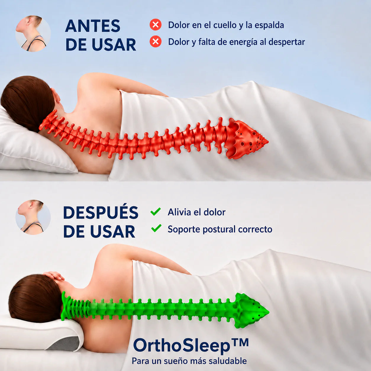 OrthoSleep Almohada de Soporte Cervical