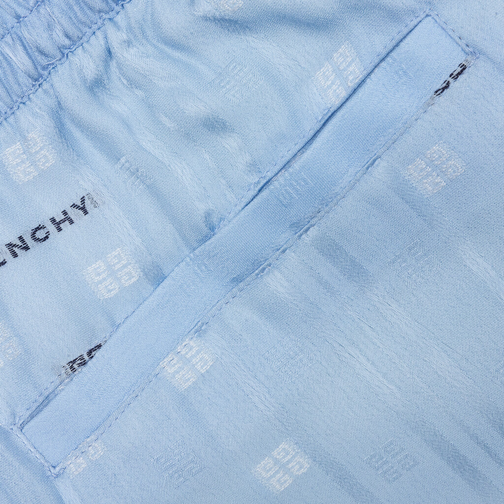 Skate Fit Shorts w Elastic Waist Band Navy Light Blue