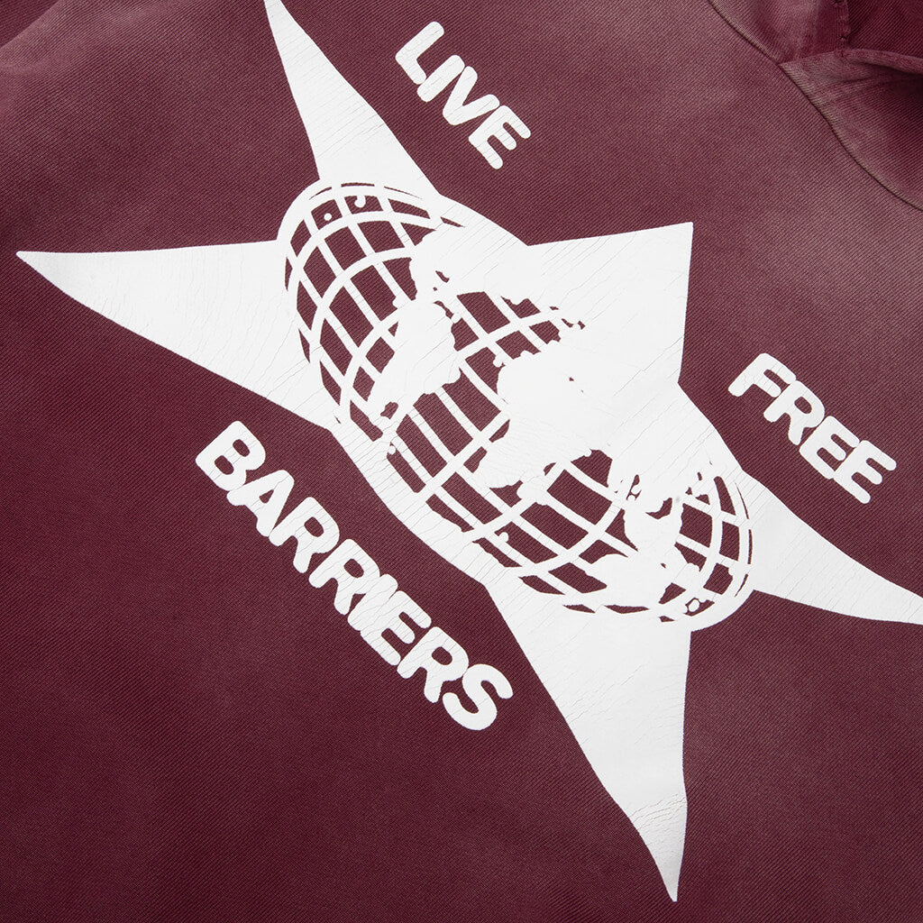 Barriers Cowrie Shell Hoodie Maroon