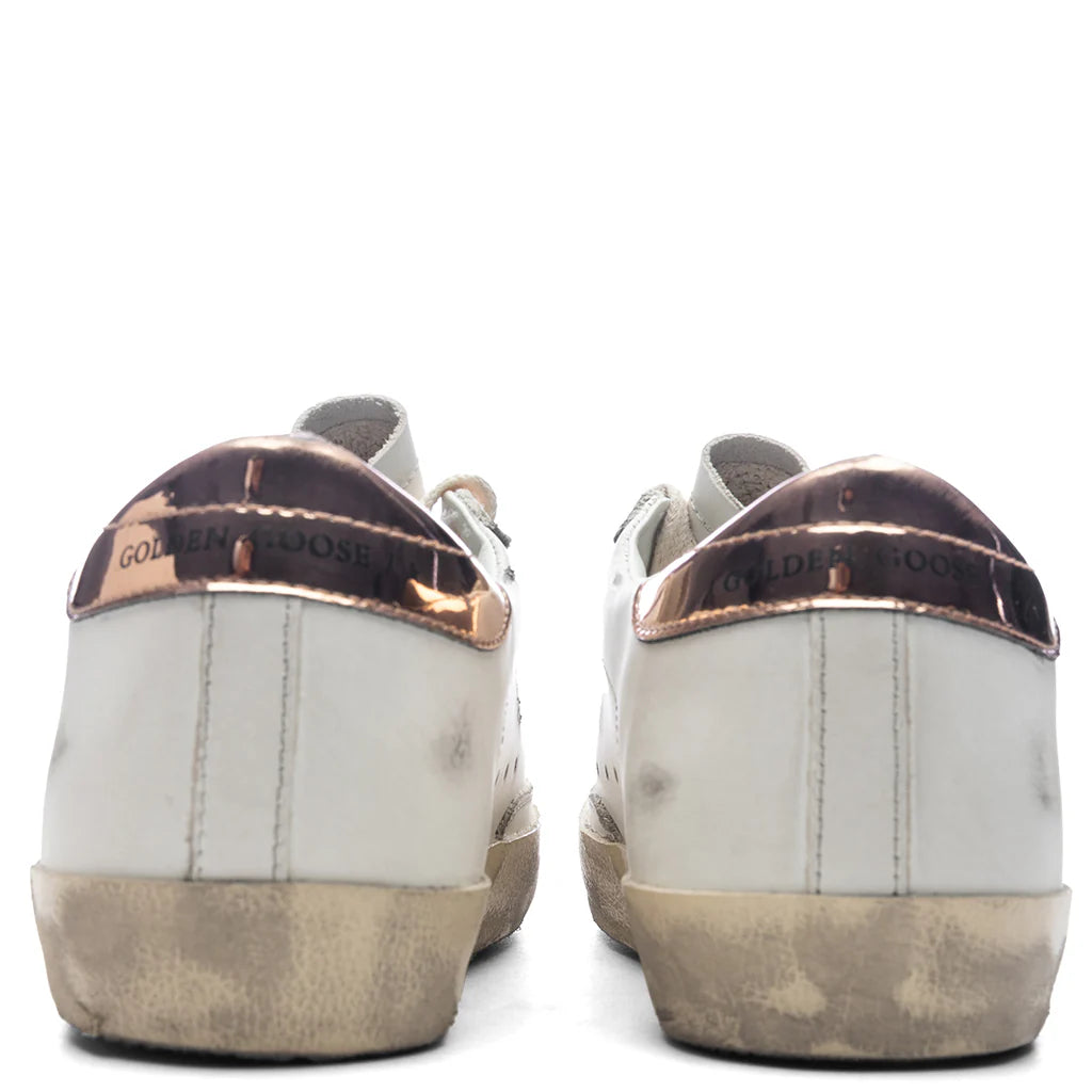 Womens Super Star Leather Sneaker White Peach Antique Rose