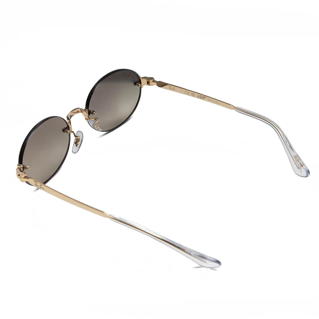 Ray Ban x AAP Rocky Rimless Oval Arista Gradient Brown
