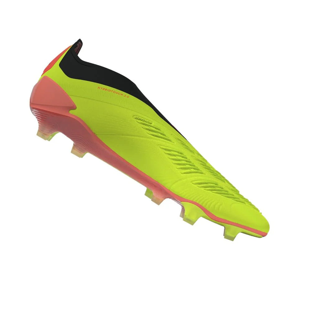 adidas Predator Elite Laceless FG Laceless Firm Ground Soccer Cleats Solar Yellow Black Solar Red