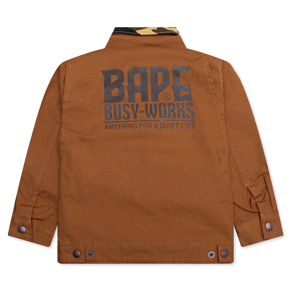 Kids 1ST Camo Work Jacket Brown