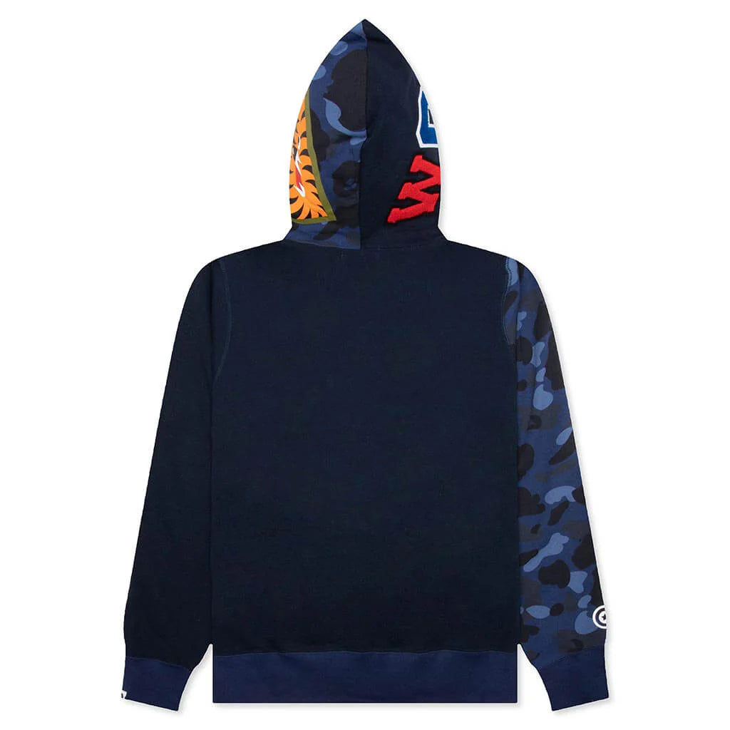 Color Camo Shark Full Zip Hoodie Navy