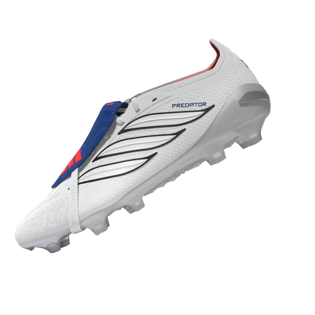 adidas Predator Elite Fold Over Tongue FG Firm Ground Mens Soccer Cleats White Zero Metallic Blue