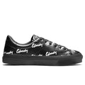 Printed Leather City Sport Sneakers Black White