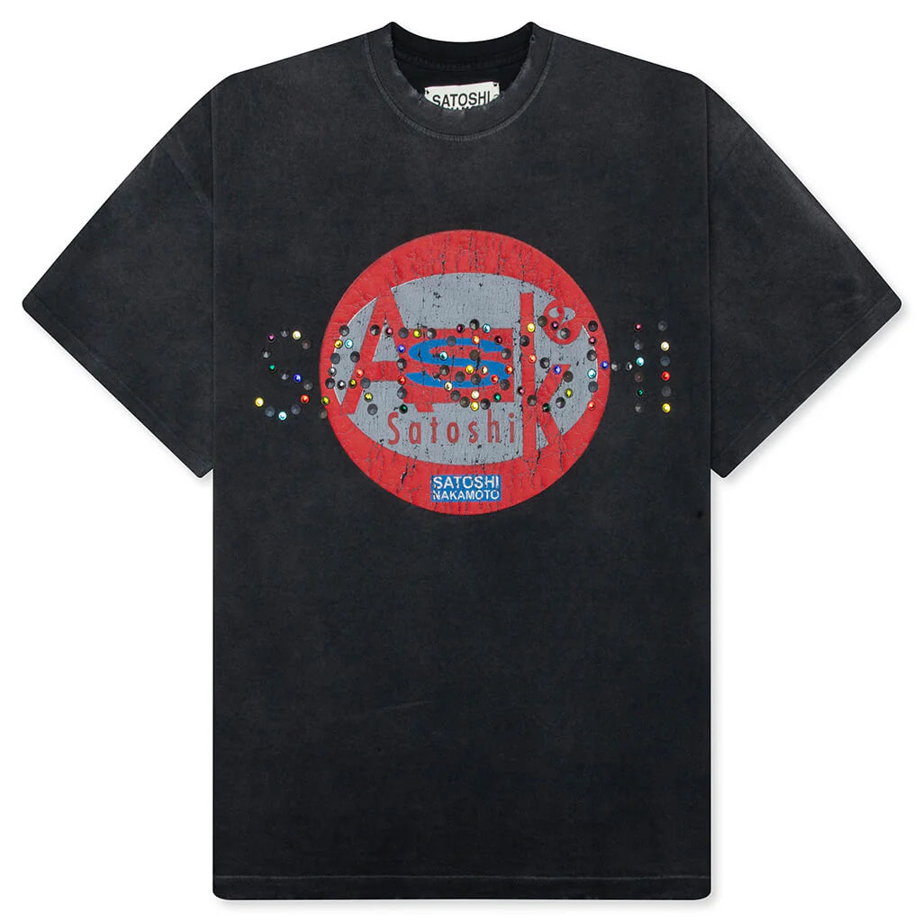 Ask Satoshi Tee Washed Black