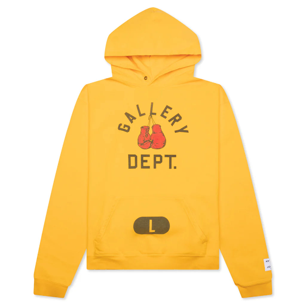 Boxing Merch Hoodie Gold Yellow