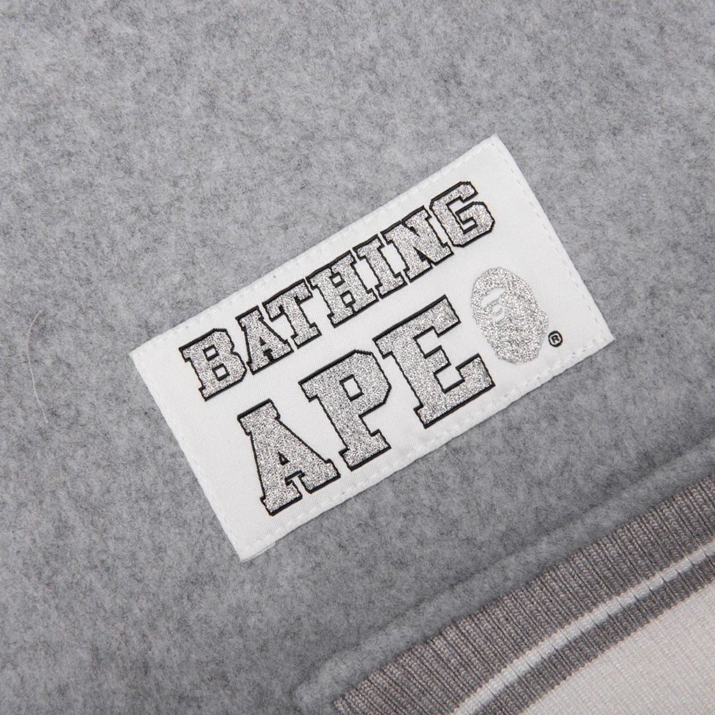 Bape Varsity Jacket Grey