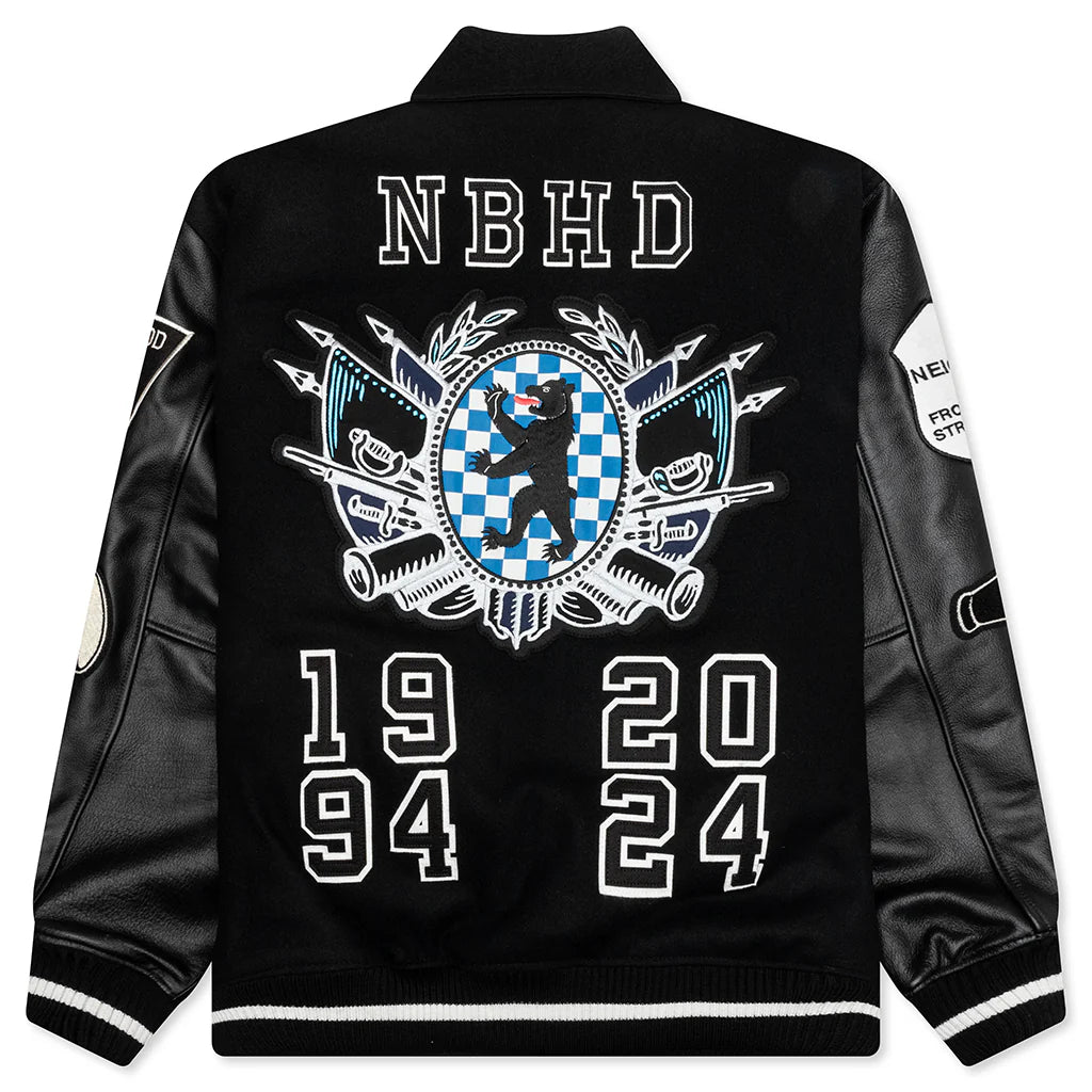 Stadium Jacket Black White