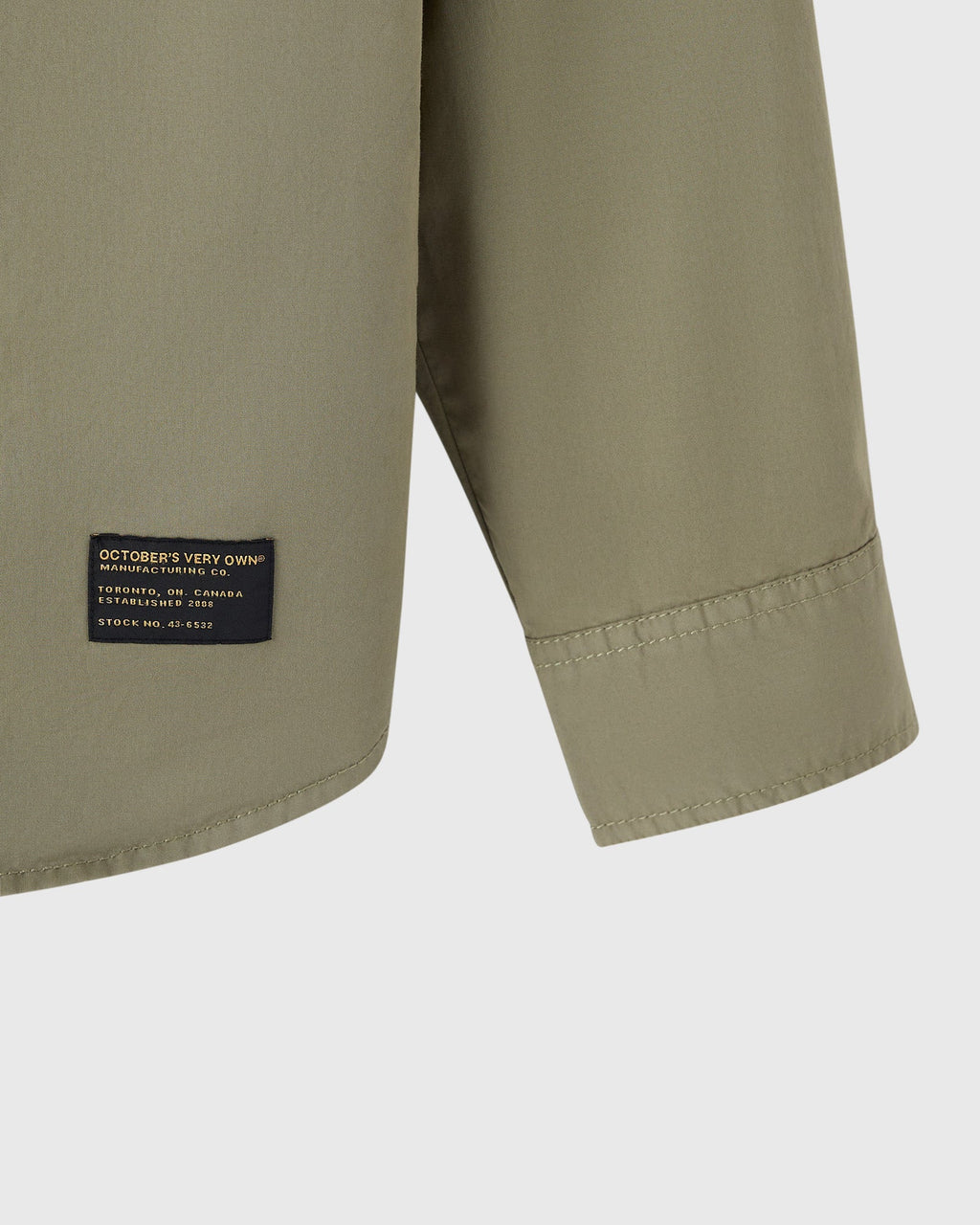 Hooded Button Up Shirt Olive Green