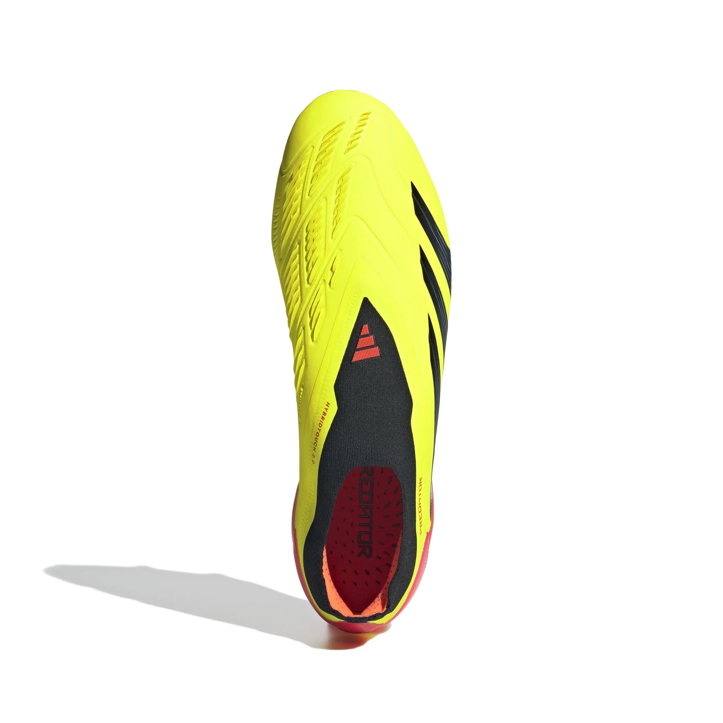 adidas Predator Elite Laceless FG Laceless Firm Ground Soccer Cleats Solar Yellow Black Solar Red