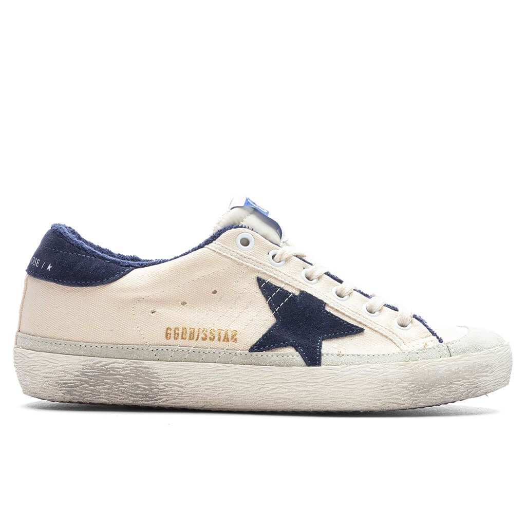 Womens Super Star Suede Star Cream Blue
