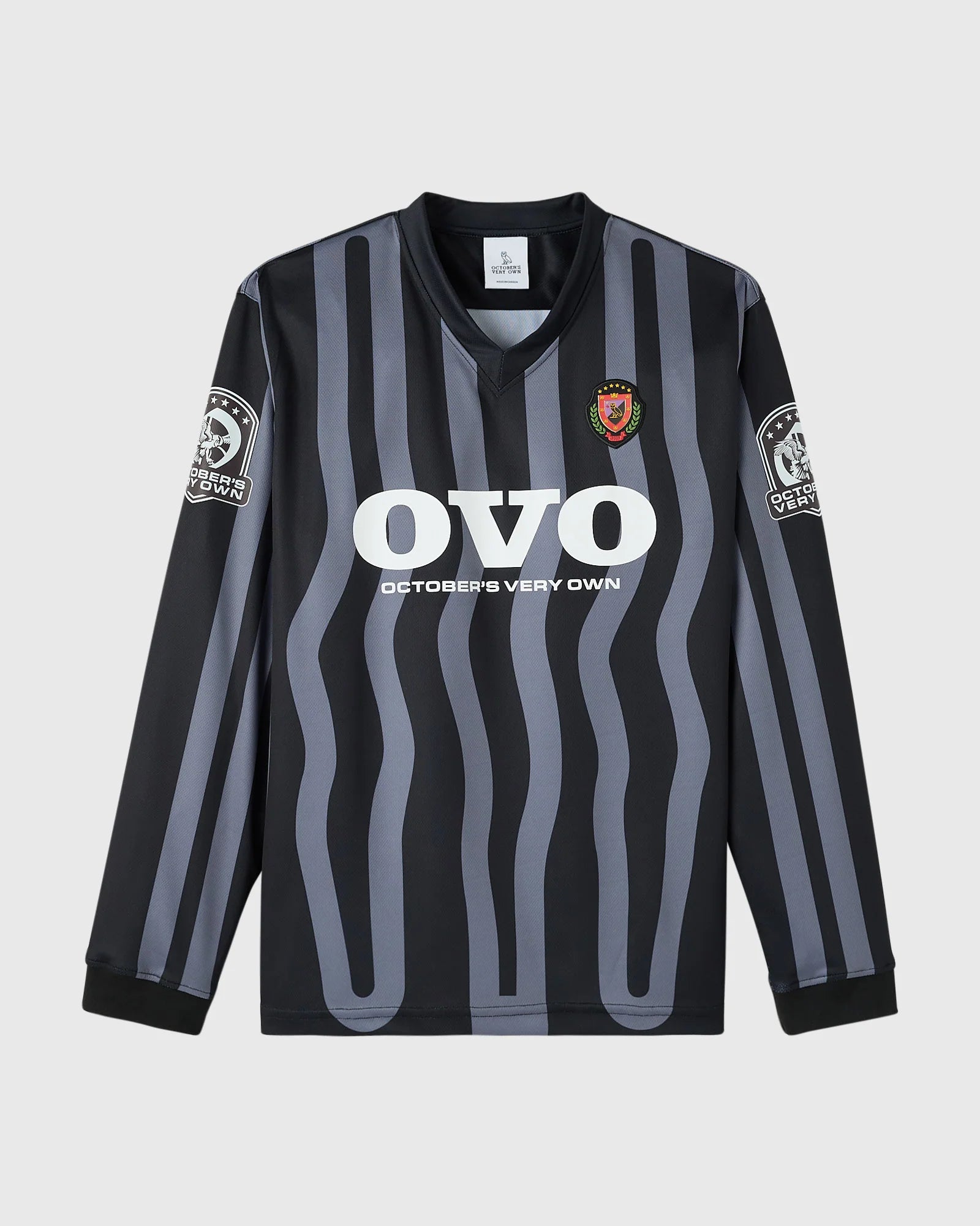 Stripe Soccer Jersey Black