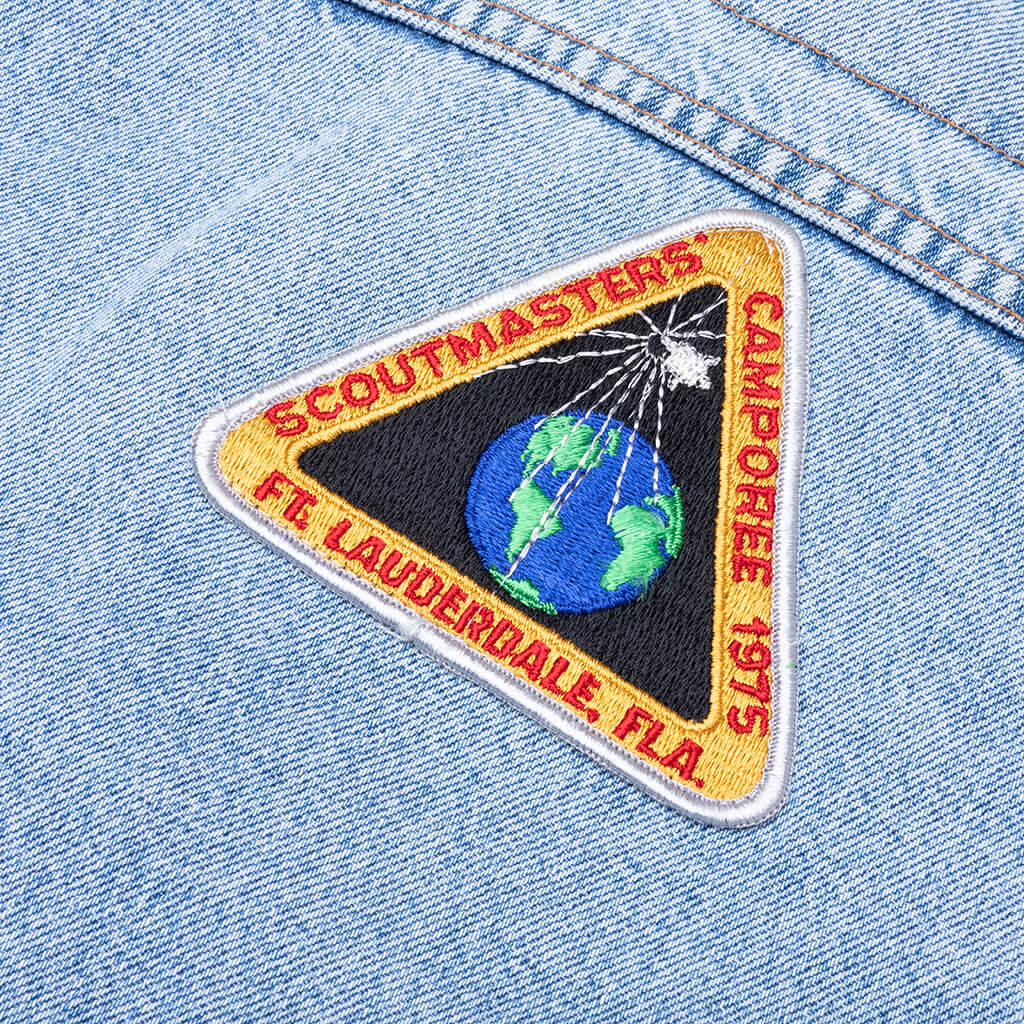 Charlatan Reversible Denim Baseball Jacket Indigo