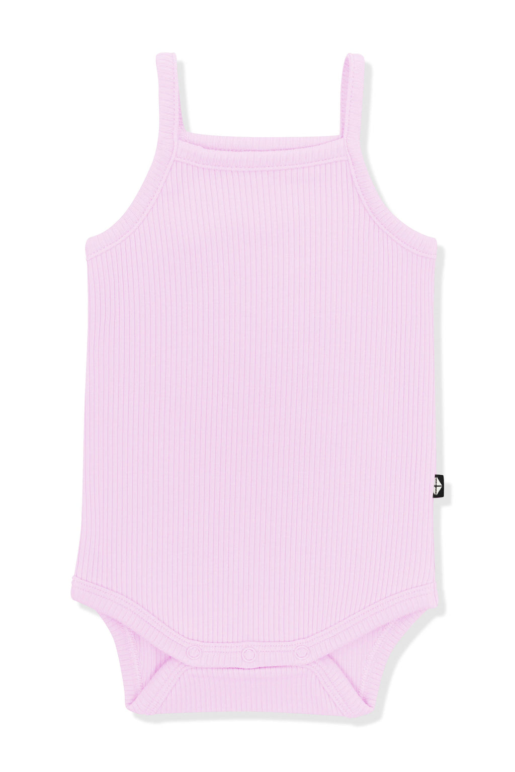 Ribbed Spaghetti Strap Bodysuit in Thistle