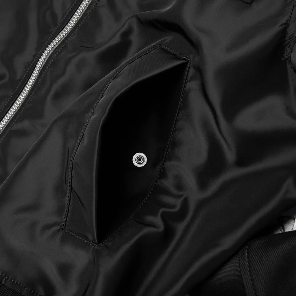 Cotton Chino x Nylon Twill Blouson Black