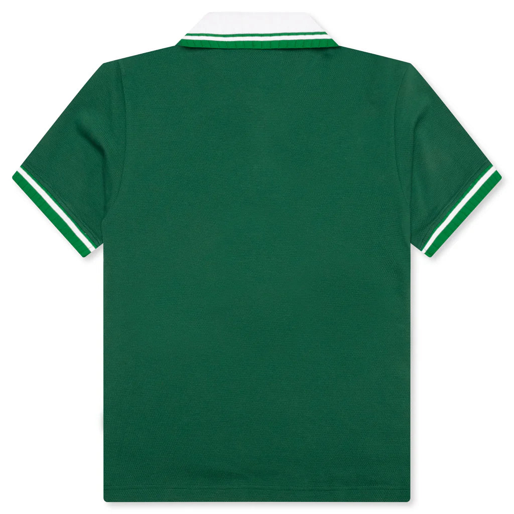 Textured Pique Polo Evergreen