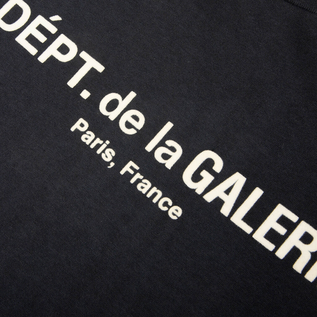 French Logo Lux L S Tee Washed Black