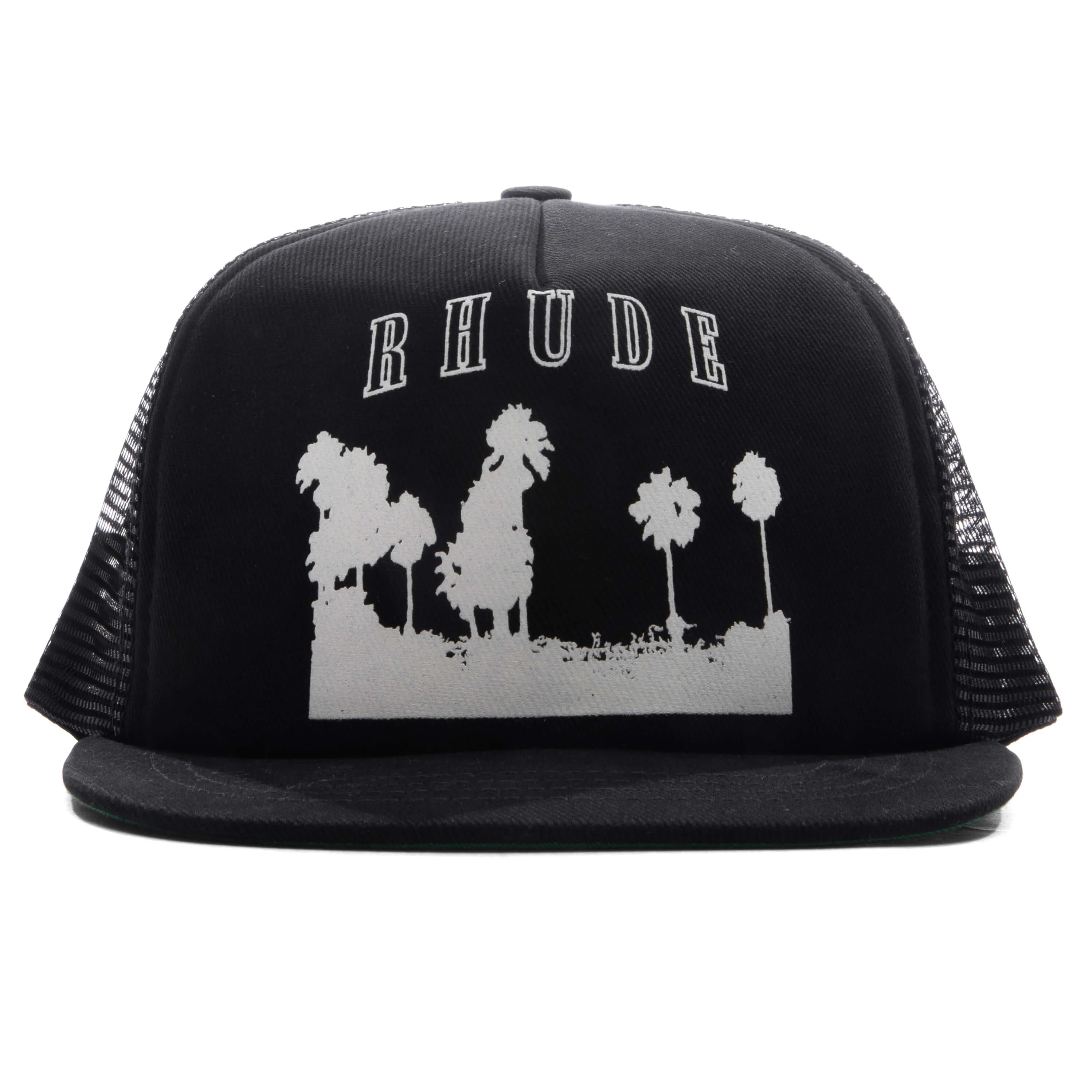 Thousand Palms Trucker Hat Black White