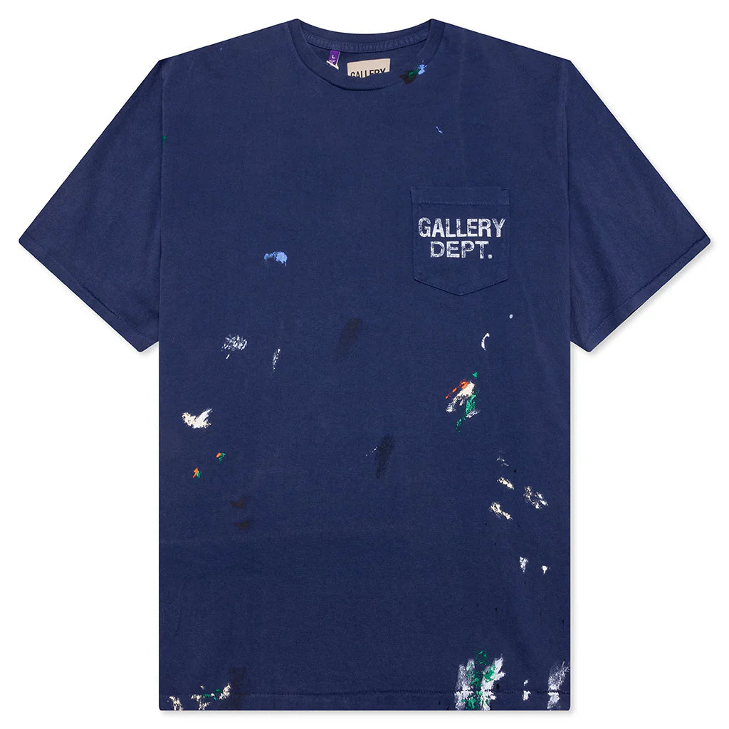 Vintage Logo Painted Tee Navy