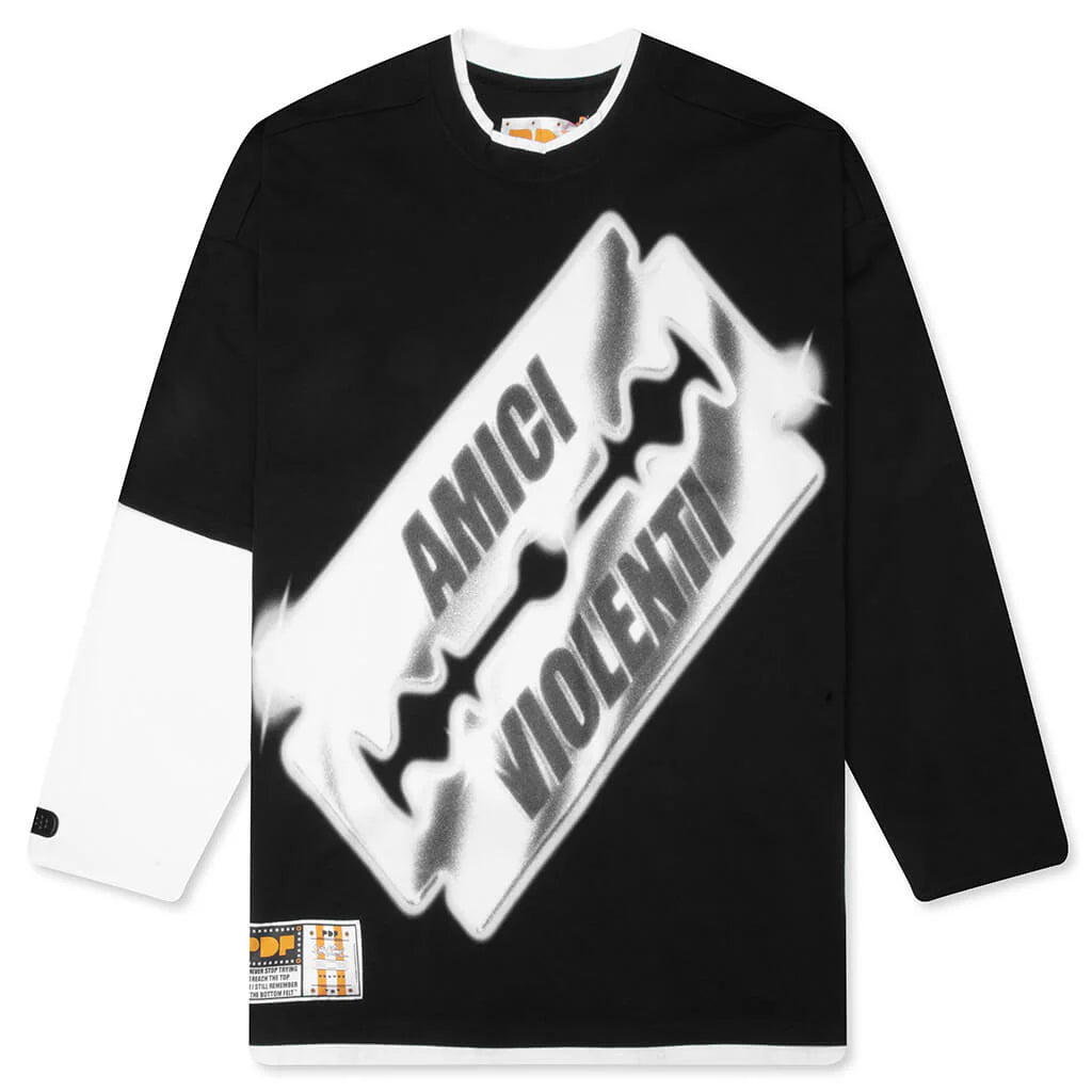 No Name A L S Tee Black White