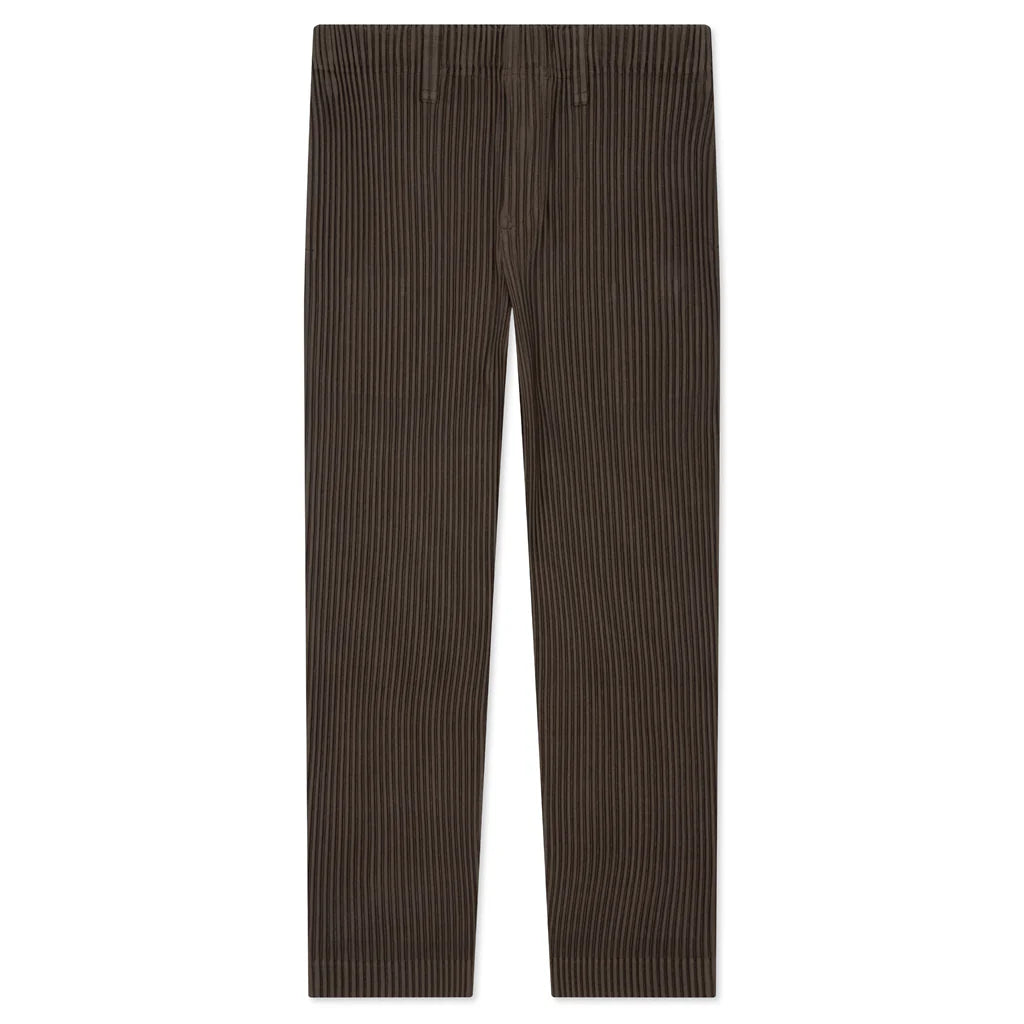 Tailored Pleats Pants Dark Khaki