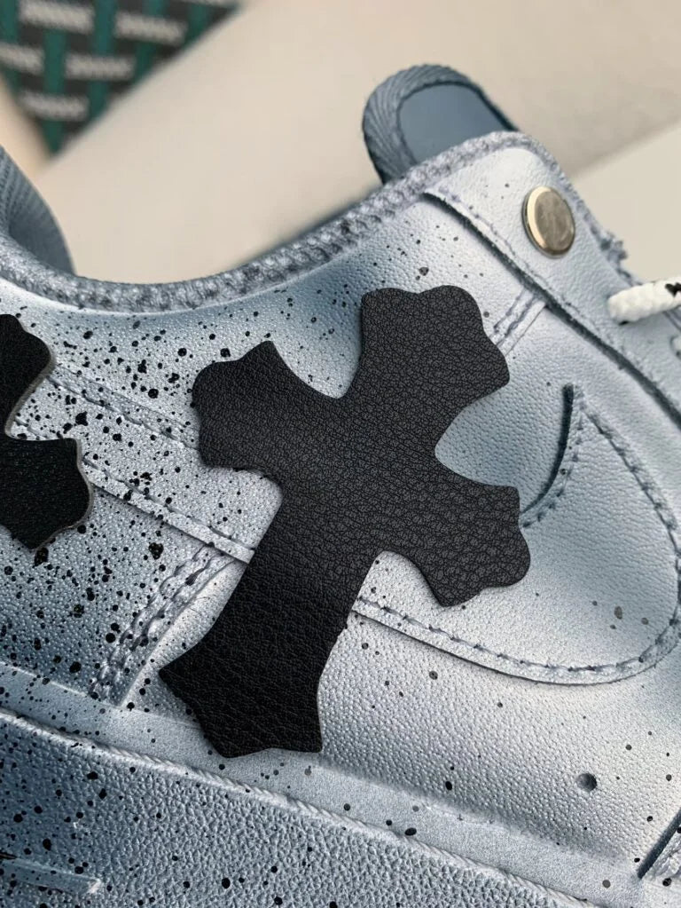 Chrome Hearts x Nike Air Force 1 Grey Black Sneakers