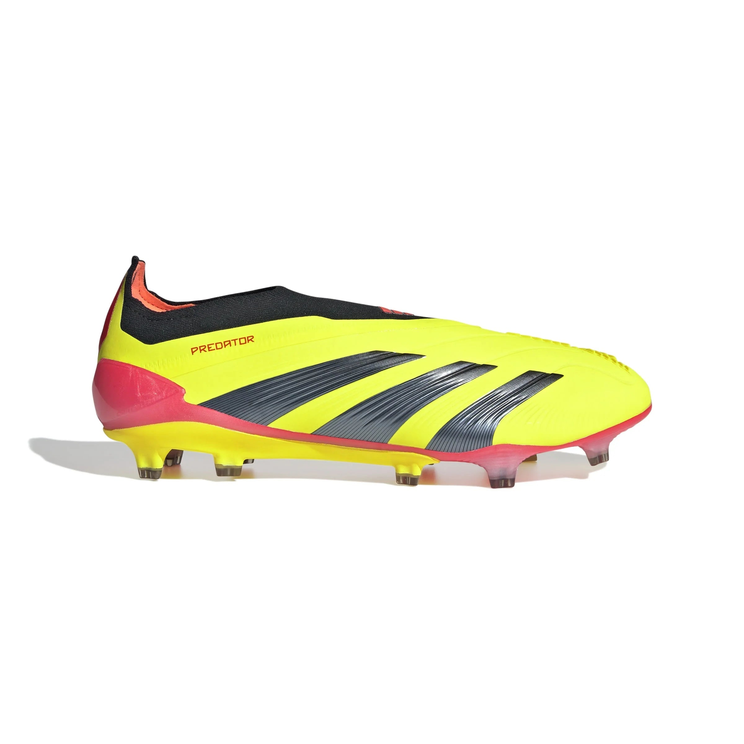 adidas Predator Elite Laceless FG Laceless Firm Ground Soccer Cleats Solar Yellow Black Solar Red