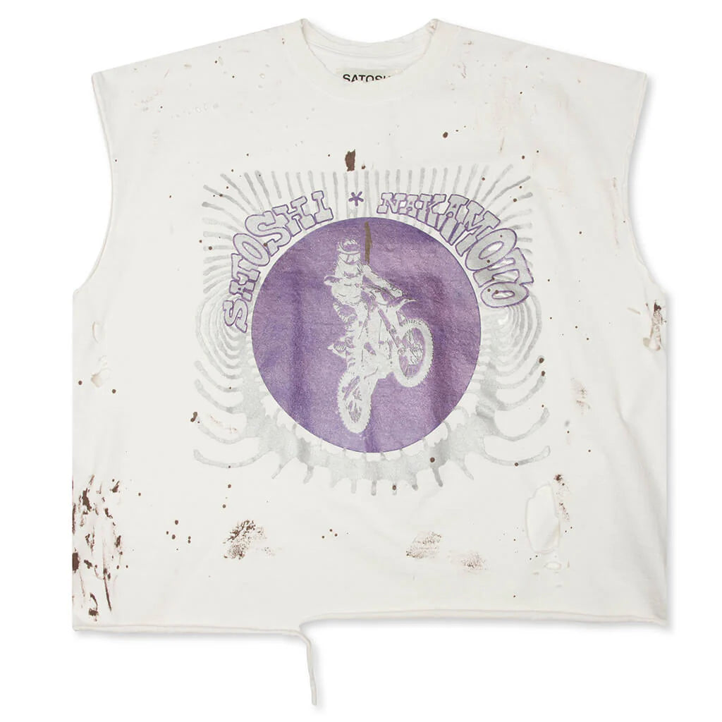 Globe Of Death Tee Vintage White