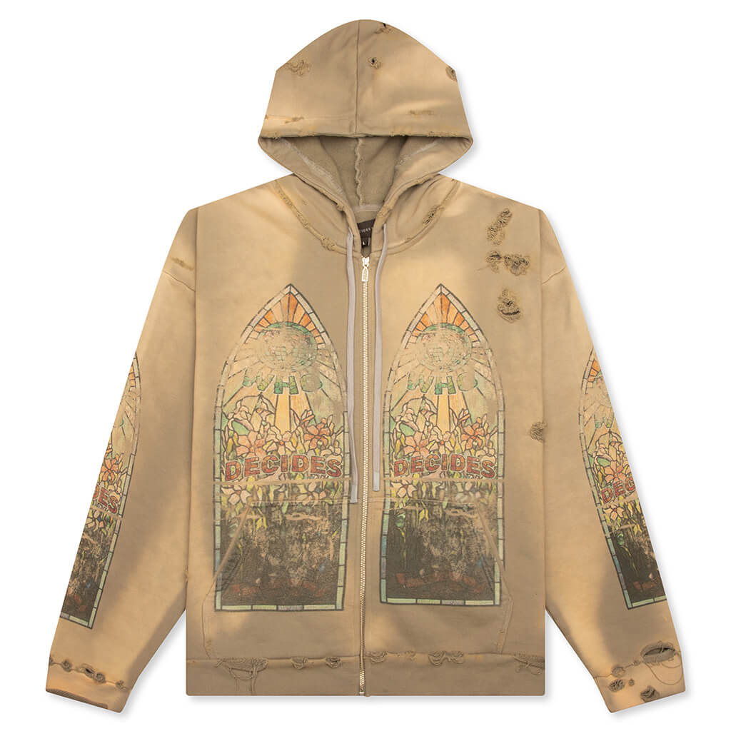 Faded Zip Up Vintage Grey