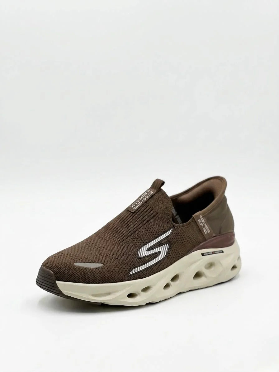 SKECHERS HANDS FREE SWIRL X TECH SLIP INN BROWN