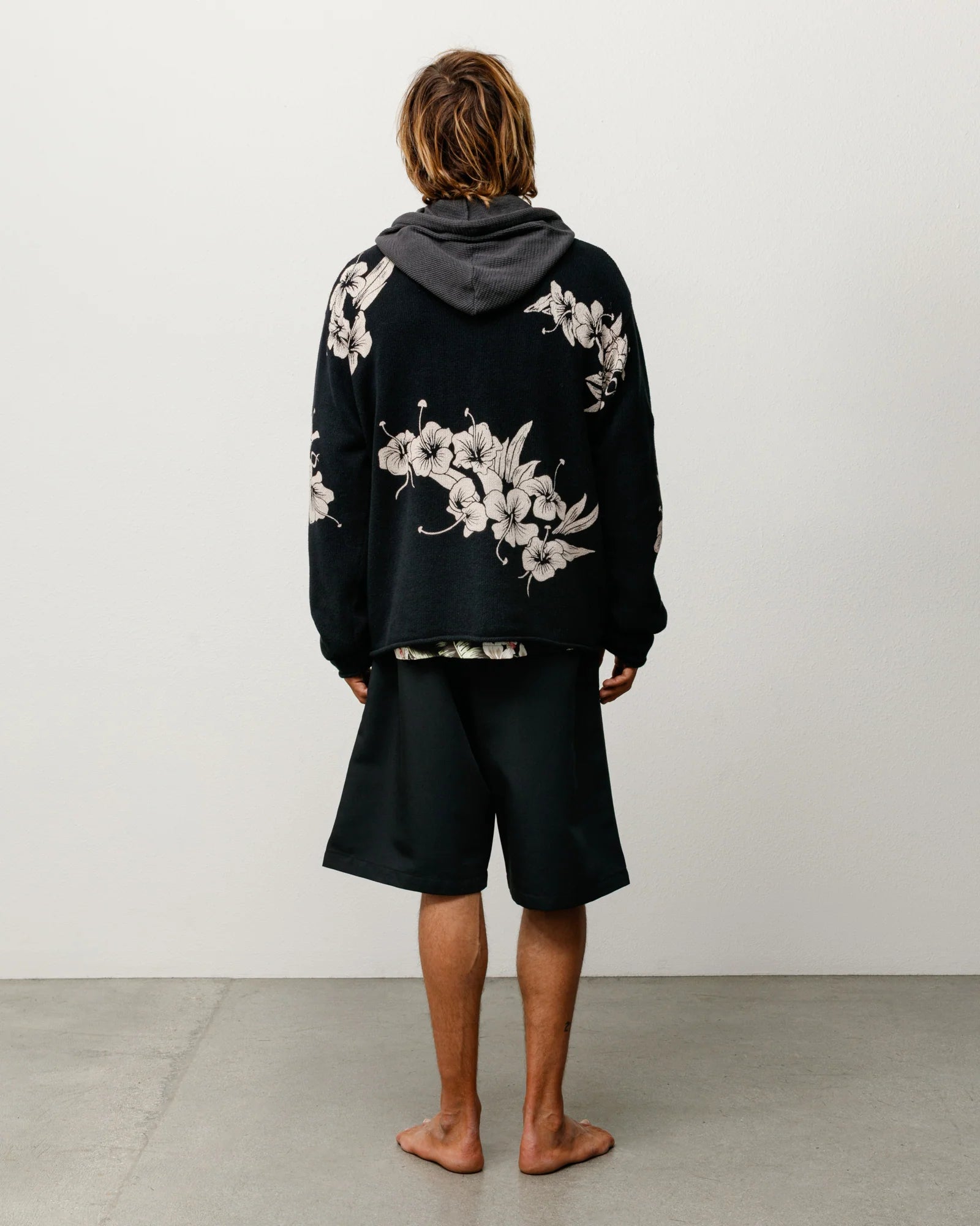 FLORAL ROLL NECK SWEATER