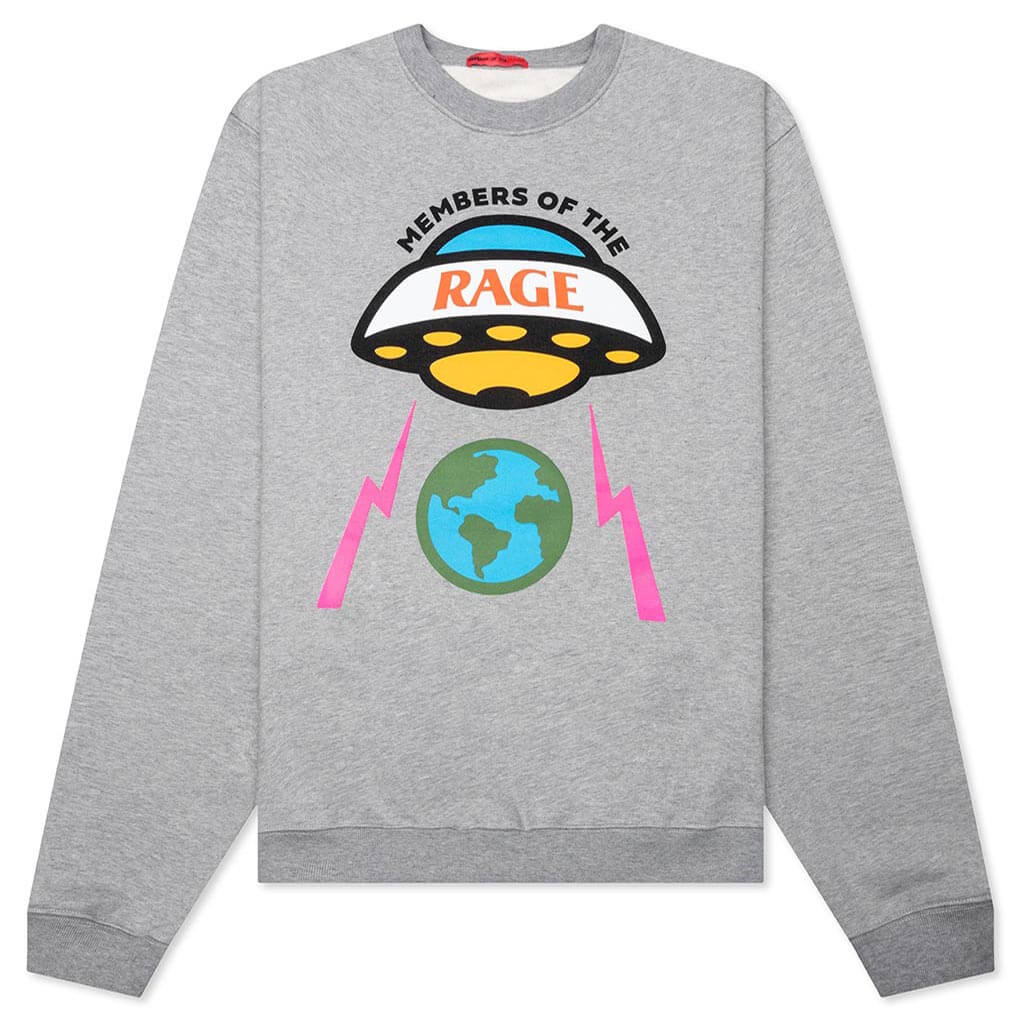 Oversized Planet Crewneck Heather Grey