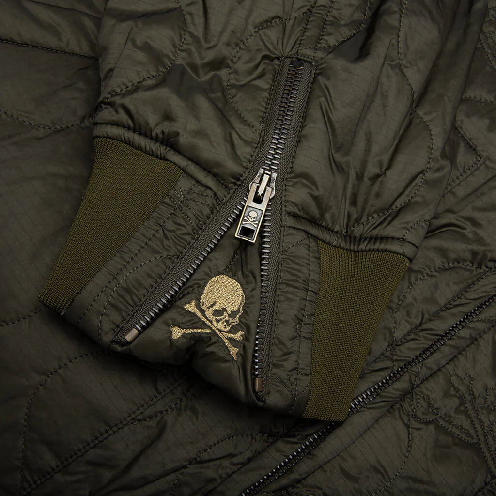 Quilted Nylon Jacket Olive