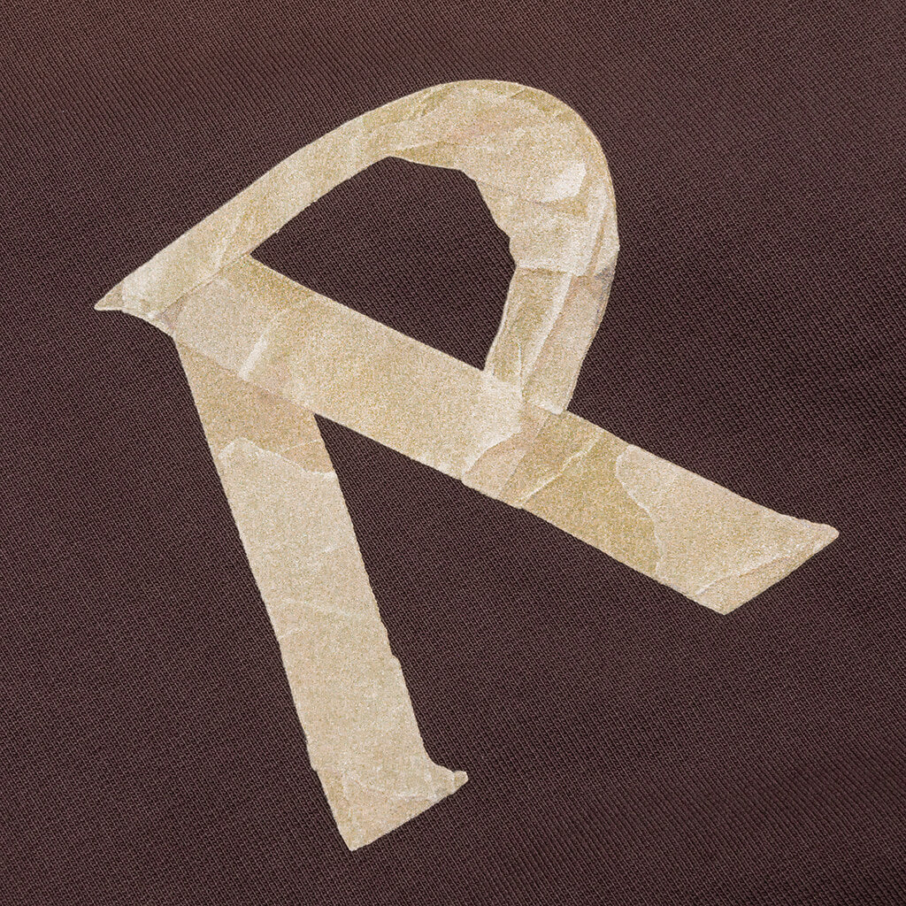 Masking Tape Initial Zip Hoodie Cedar