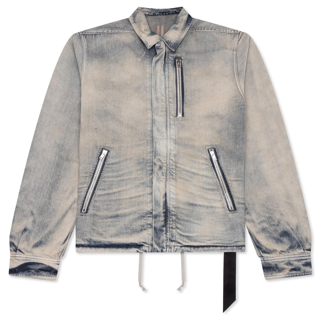 Concealed Zipfront Denim Jacket Mineral Pearl