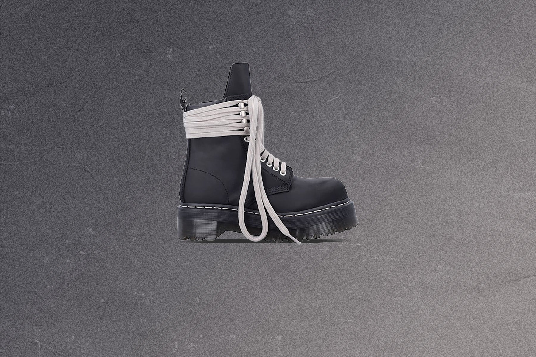 Rick Owens DRKSHDW x Dr Martens Quad Sole Steel Toe Boot Black