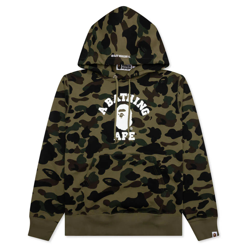 1st Camo College Pullover Hoodie Green