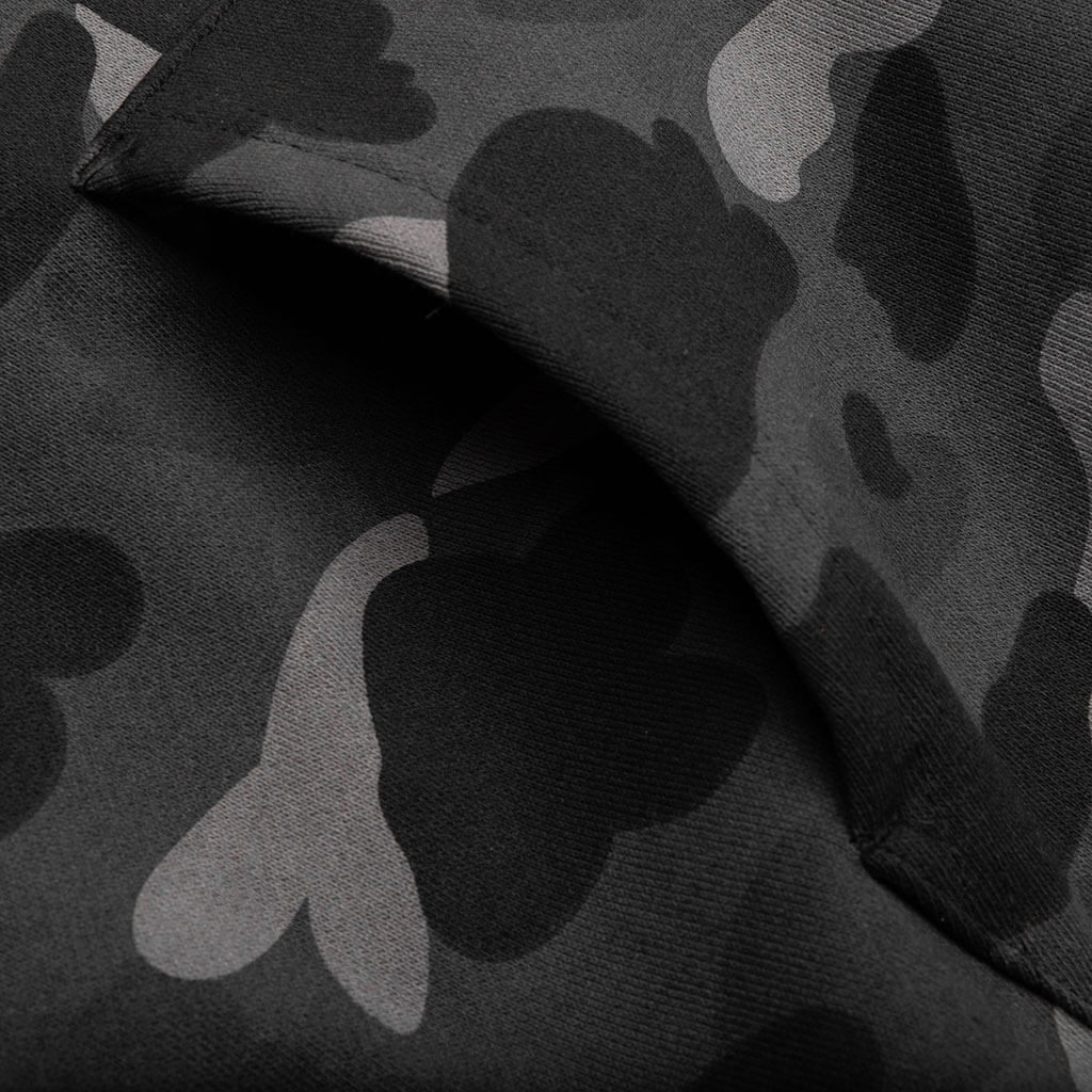 Color Camo Shark Full Zip Hoodie Black