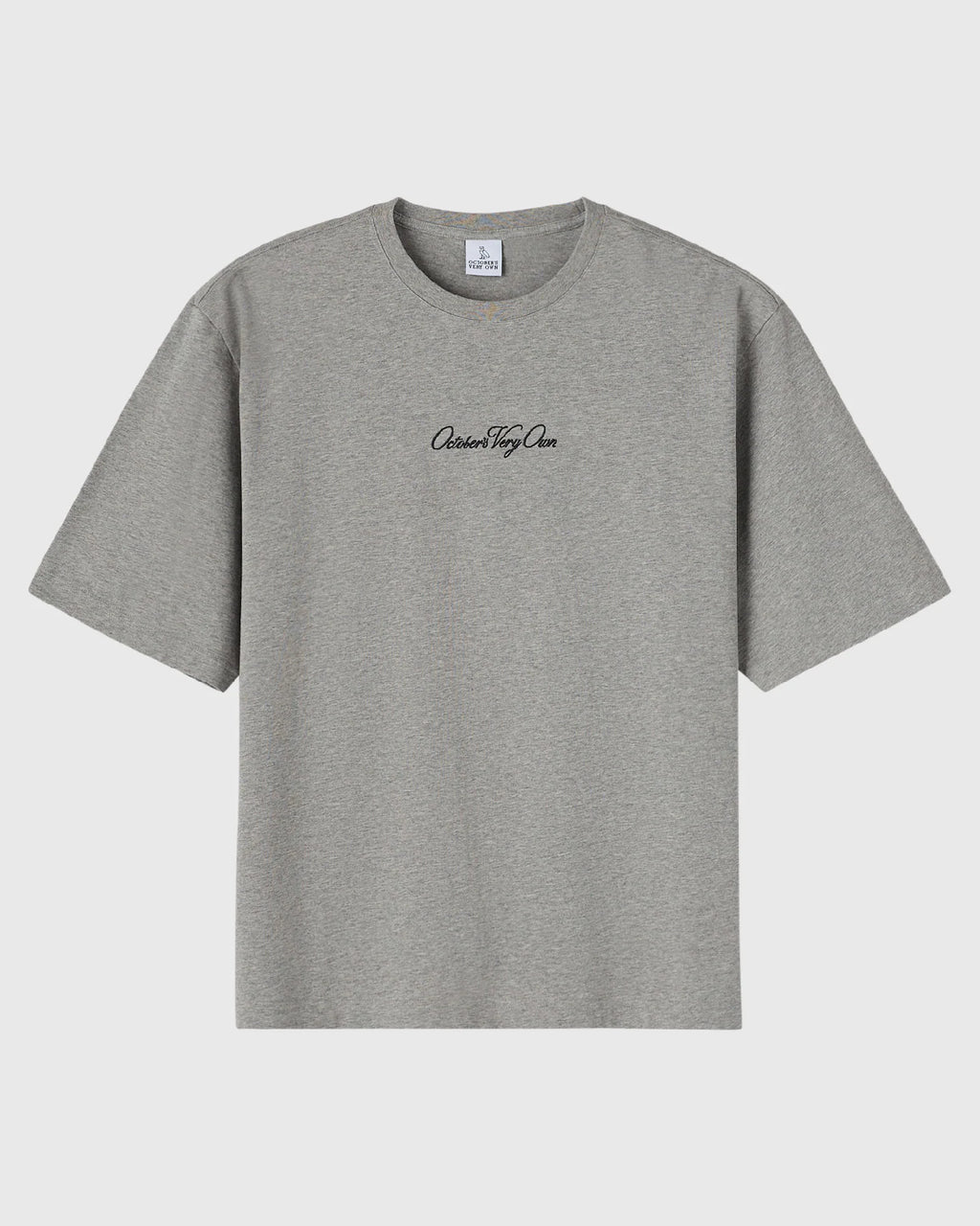 Luxe Jersey Script Tee Heather Grey
