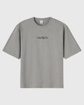 Luxe Jersey Script Tee Heather Grey